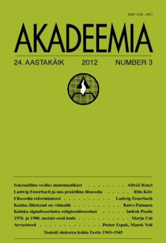 AKADEEMIA nr. 3 - 2012