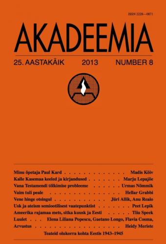 AKADEEMIA nr. 8 - 2013