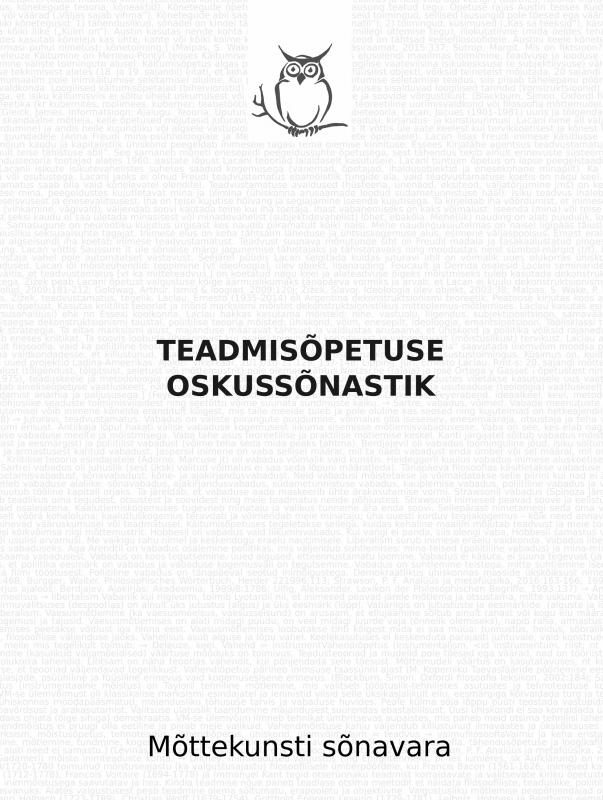 Teadmis&otilde;petuse oskuss&otilde;nastik: epistemoloogia leksikon
