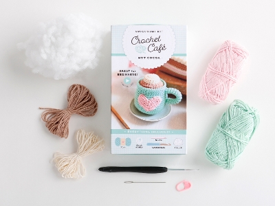 Crochet Cafe Amigurumi Kit Hot Cocoa: Everything You Need Is Included: 100%-Cotton Yarn, Crochet Hook, Stitch  Marker, Tapestry Needle, Fiberfill, Step-by-Step Leaflet, and Exclusive Instruction Videos; Beginner Friendly!