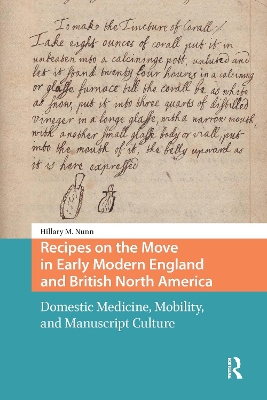 Recipes on the Move in Early Modern England and British North America: Domestic Medicine, Mobility, and Manuscript Culture