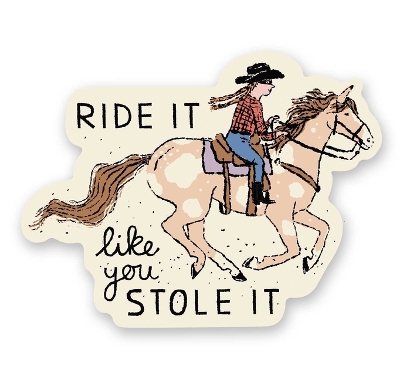 Ride It Like You Stole It Sticker (Pack of 6)