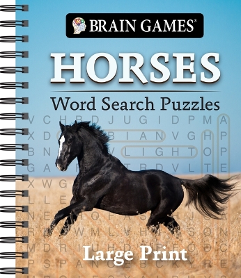 Brain Games - Horses Word Search Puzzles - Large Print