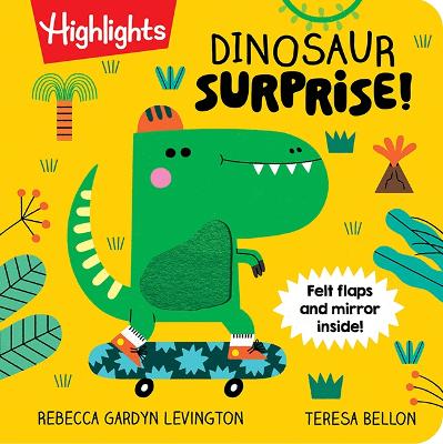 Dinosaur Surprise!: Dino Book with Peekaboo Flaps and Mirror, Pop-Up Dinosaur Board Book for  Babies and Toddlers to Laugh, Play and Build Fine Motor Skills