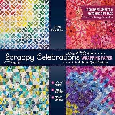 Scrappy Celebrations Wrapping Paper from Quilt Designs: 12 Colorful Sheets & Matching Gift Tags for Every Occasion