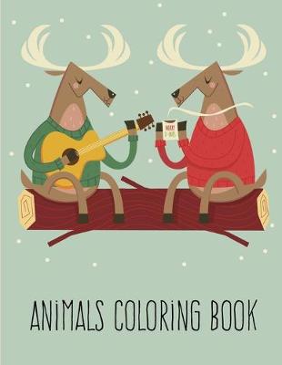 Animals coloring book: Cute Christmas Coloring pages for every age