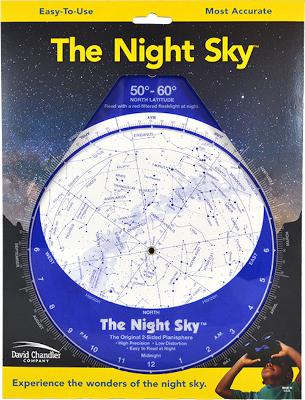 Night Sky Planisphere 50&deg;-60&deg;N (Large Plastic)