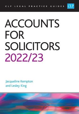 Accounts for Solicitors 2022/2023: Legal Practice Course Guides (LPC) Revised edition