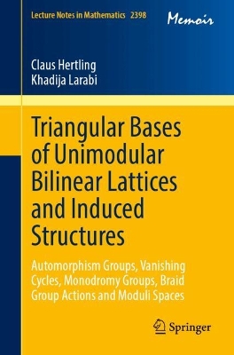 Triangular Bases of Unimodular Bilinear Lattices and Induced Structures: Automorphism Groups, Vanishing Cycles, Monodromy Groups, Braid Group Actions  and Moduli Spaces