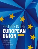 Politics in the European Union 6th Revised edition