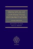 Principles of Contractual Interpretation 3e 3rd Revised edition
