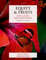Equity & Trusts: Text, Cases, and Materials 4th Revised edition