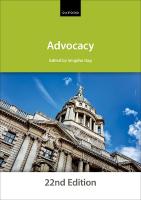 Advocacy 22nd Revised edition