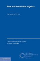 Sets and Transfinite Algebra