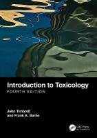 Introduction to Toxicology 4th edition