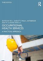 Occupational Health Services: A Practical Approach 3rd edition