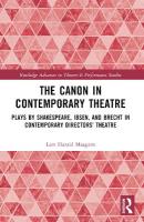 Canon in Contemporary Theatre: Plays by Shakespeare, Ibsen, and Brecht in Contemporary Directors Theatre