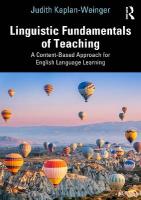 Linguistic Fundamentals of Teaching: A Content-Based Approach for English Language Learning