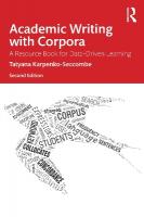 Academic Writing with Corpora: A Resource Book for Data-Driven Learning 2nd edition