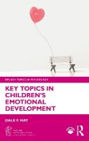 Key Topics in Childrens Emotional Development