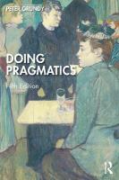Doing Pragmatics 5th edition