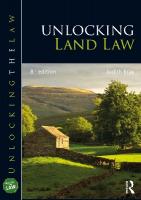 Unlocking Land Law 8th edition