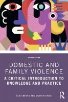 Domestic and Family Violence: A Critical Introduction to Knowledge and Practice 2nd edition
