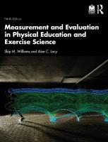 Measurement and Evaluation in Physical Education and Exercise Science 9th edition