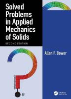 Solved Problems in Applied Mechanics of Solids 2nd edition