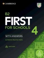 B2 First for Schools 4 Student's Book with Answers, Audio Download & Resource Bank