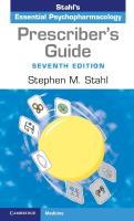Prescriber's Guide: Stahl's Essential Psychopharmacology