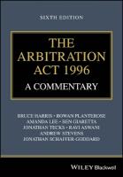 Arbitration Act 1996: A Commentary