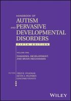 Handbook of Autism and Pervasive Developmental Disorders, Volume 1: Diagnosis, Development, and Brain Mechanisms 5th edition
