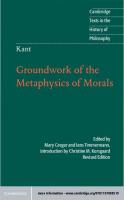 Kant: Groundwork of the Metaphysics of Morals