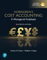 Horngren's Cost Accounting, Global Edition 18th edition