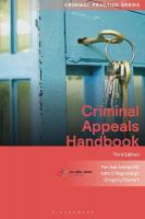Criminal Appeals Handbook 3rd edition