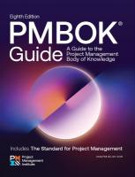 PMBOK 8th Ed. English Project Management Body of Knowledge Guide Eighth edition