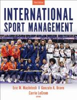 International Sport Management Third Edition