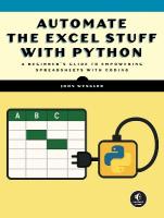 Automate Excel with Python: A Practical Guide for Nonprogrammers