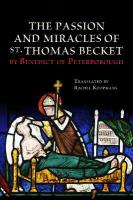 Passion and Miracles of St. Thomas Becket by Benedict of Peterborough