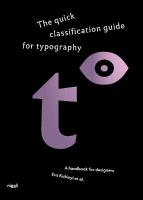 quick classification guide for typography: A handbook for designers