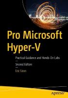 Pro Microsoft Hyper-V: Practical Guidance and Hands-On Labs Second Edition