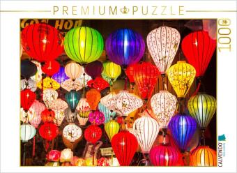 CALVENDO Puzzle Romantisches Vietnam | 1000 Teile Lege-Gr&ouml;&szlig;e 64x48cm Foto-Puzzle f&uuml;r gl&uuml;ckliche Stunden: Hoi An: bunte, leuchtende Laternen