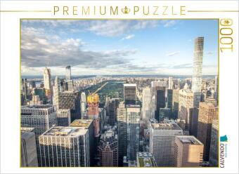 CALVENDO Puzzle Skyline Upper Manhattan | 1000 Teile Lege-Gr&ouml;&szlig;e 64x48cm Foto-Puzzle f&uuml;r gl&uuml;ckliche Stunden: Blick vom Rockefeller Center &uuml;ber bis zum Central Park