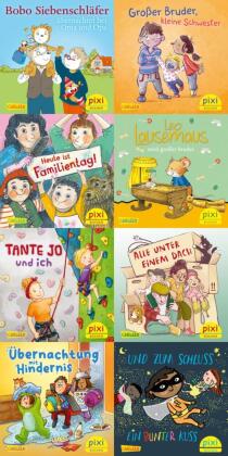 Pixi-8er-Set 314: Bunte Familiengeschichten bei Pixi (8x1 Exemplar), 8 Teile