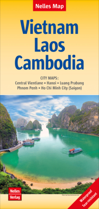Nelles Map Landkarte Vietnam - Laos - Cambodia: 1:1,5 Mio | rei&szlig;- und wasserfest; waterproof and tear-resistant; ind&eacute;chirable et imperm&eacute;able; irrompible & impermeable. 1:1500000