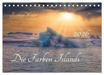 Die Farben Islands (Tischkalender 2026 DIN A5 quer), CALVENDO Monatskalender: Erleben Sie atemberaubende Landschaften, von dampfenden Geysiren bis zu den schimmernden Gletscherlagunen, eingefangen in atemberaubenden Fotografien.