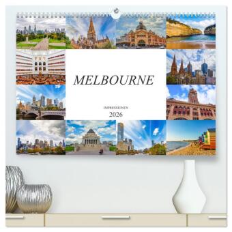 Melbourne Impressionen (hochwertiger Premium Wandkalender 2026 DIN A2 quer), Kunstdruck in Hochglanz: Zw&ouml;lf beeindruckende Bilder von der Metropole Melbourne